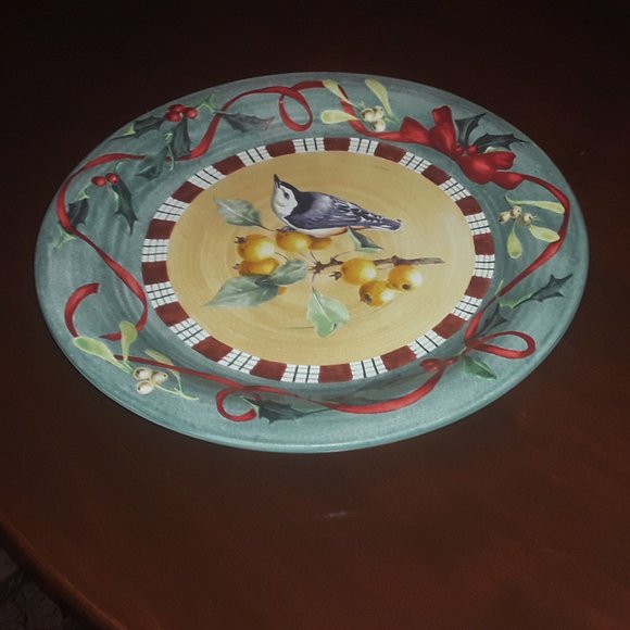 Lenox Dinner Plate, Salad Plate, and Mug. "Winter Greetings Everyday" "Nuthatch - Picture 8 of 9
